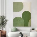 Moda moderna verde de Palette Knife arte de la pared textura minimalista